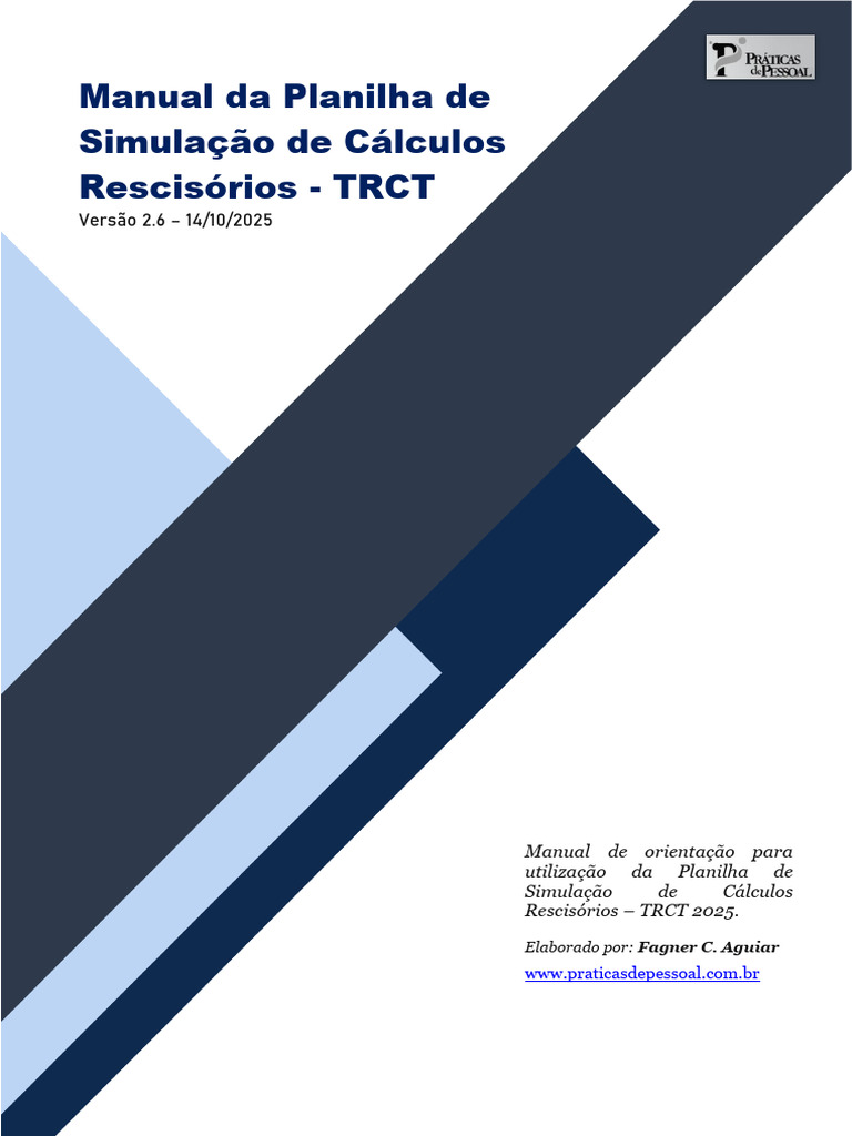 Manual de Cálculo Rescisório TRCT 2025 | PDF | Férias trabalhistas ...