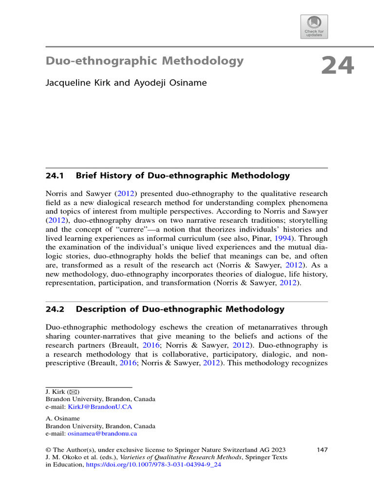 Varieties of Qualitative Research Methods | PDF | Narrative | Methodology