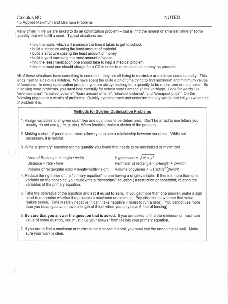 SN BC+Unit+5+Day+4+Optimization | PDF