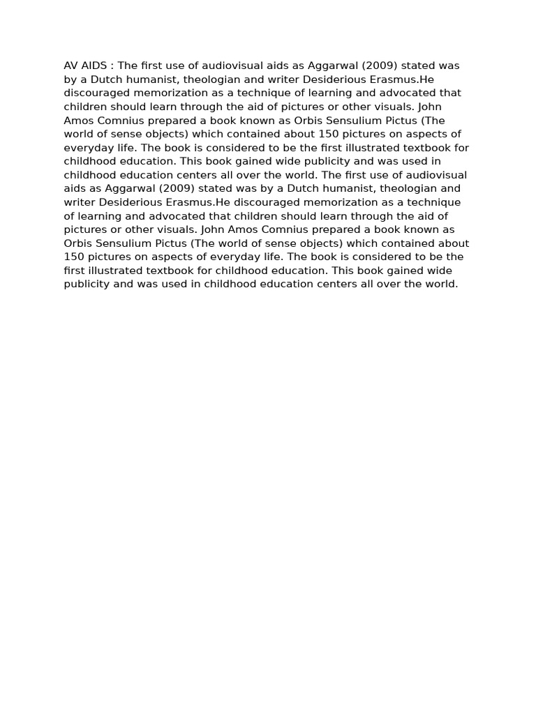 AV AIDS | PDF