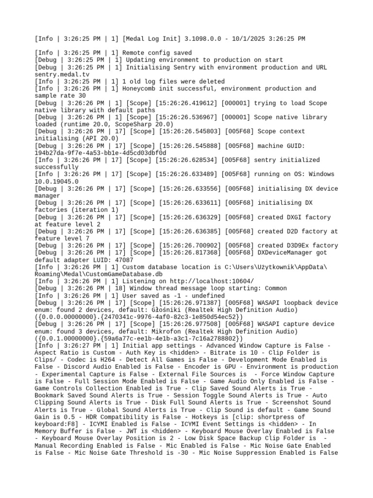 Medal Log Initialization Report | PDF | Computer Hardware | Computer ...