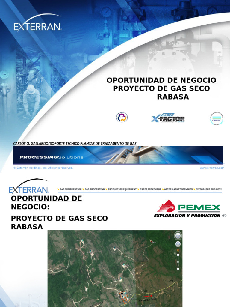 Proyecto de Gas Seco Rabasa: Oportunidad de Negocio | PDF | Gas de ...
