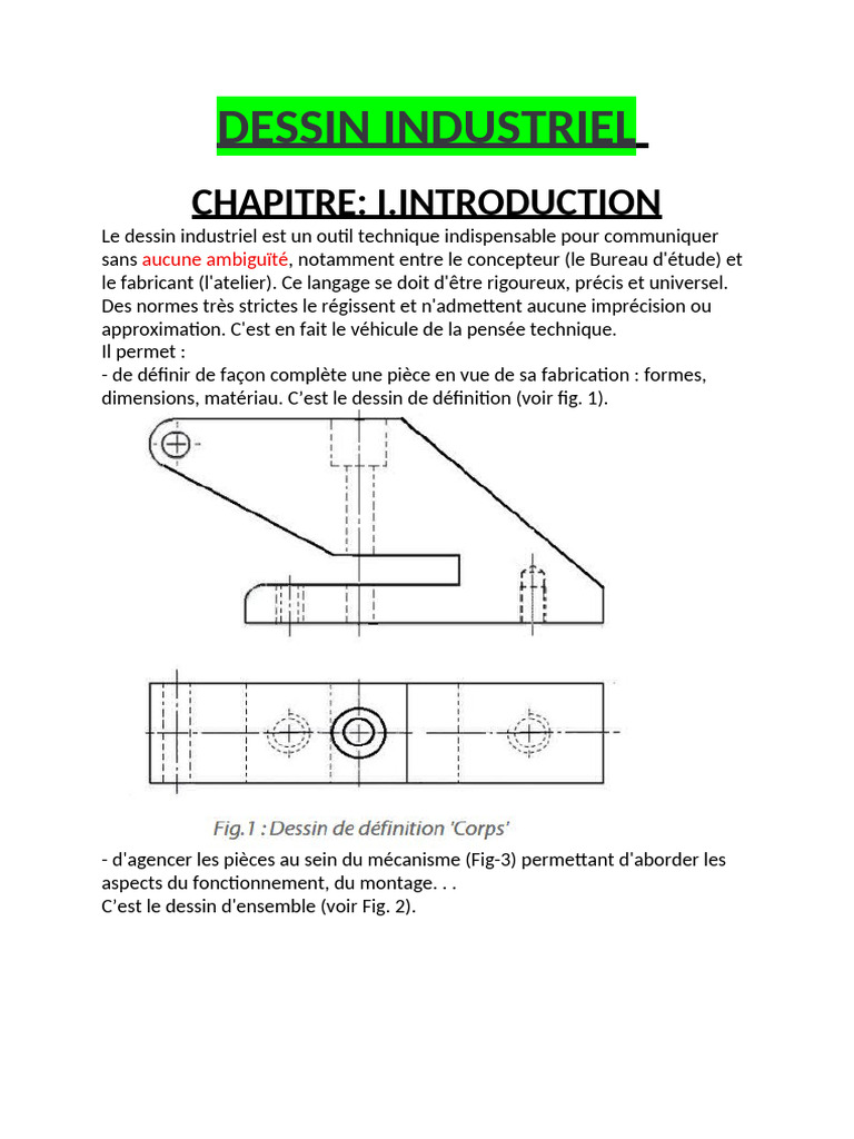 Guide du Dessin Industriel et Technique | PDF | Dessin technique | Vis ...