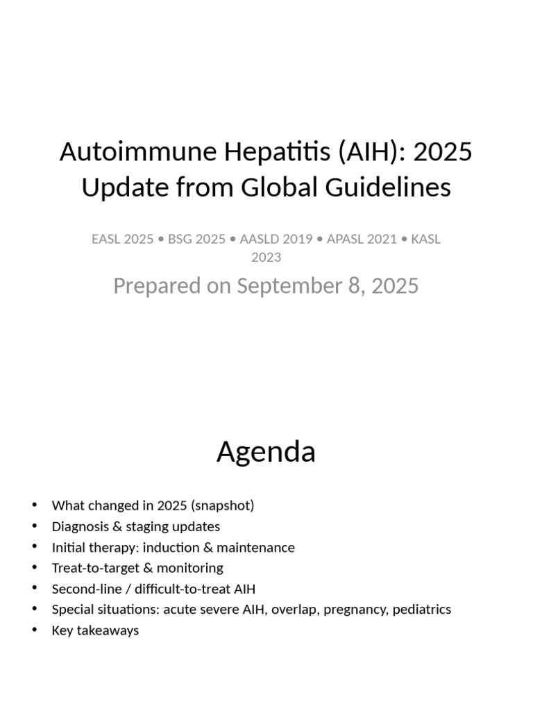 2025 Autoimmune Hepatitis Guidelines Update | PDF | Hepatitis | Medical ...