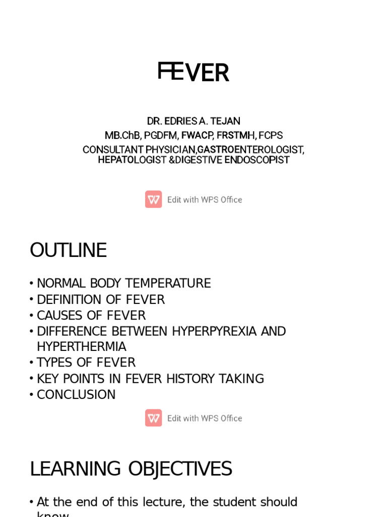 Understanding Fever: Types and Causes | PDF | Fever | Hyperthermia