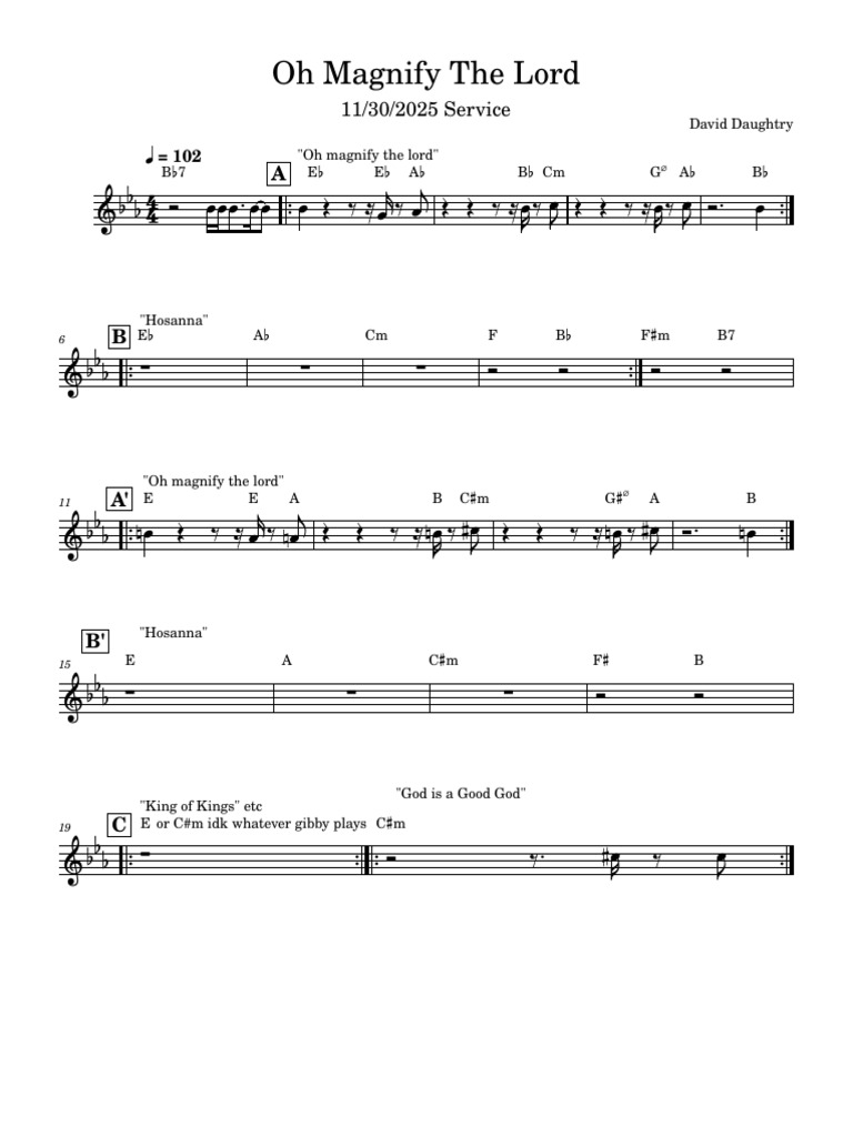 Oh Magnify the Lord | PDF