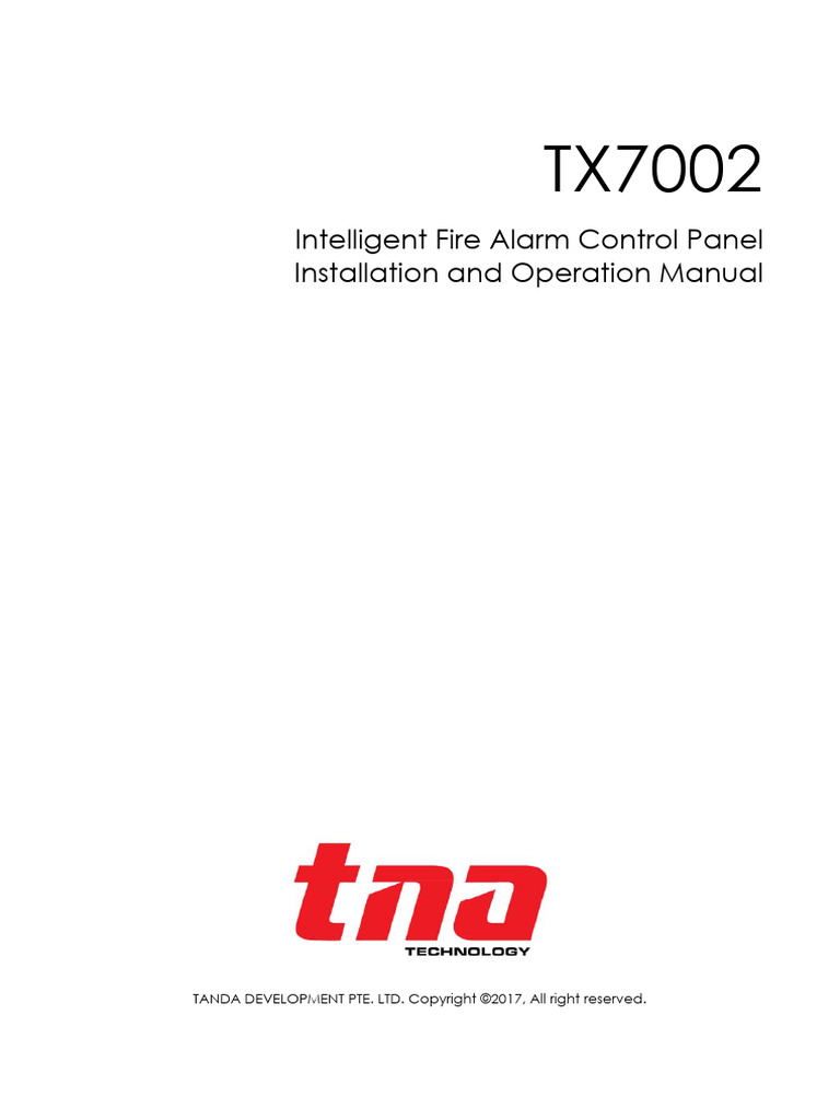 TX7002 Fire Alarm Control Manual | PDF | Electronics | Computer Engineering