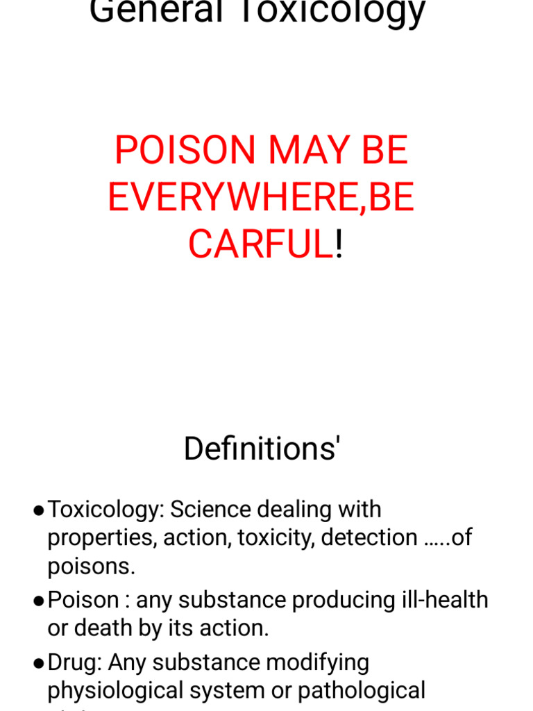 Understanding Toxicology Basics | PDF | Toxicology | Poison