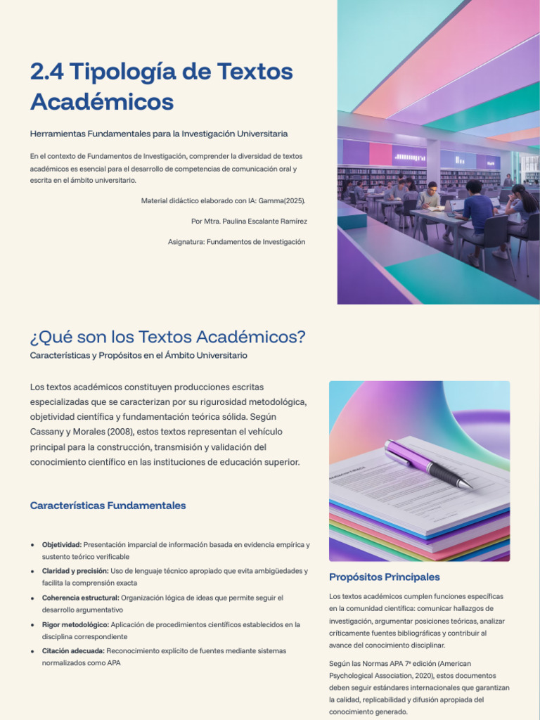 Tipos de Textos Académicos y Normas APA | PDF | Ensayos | Experimentar