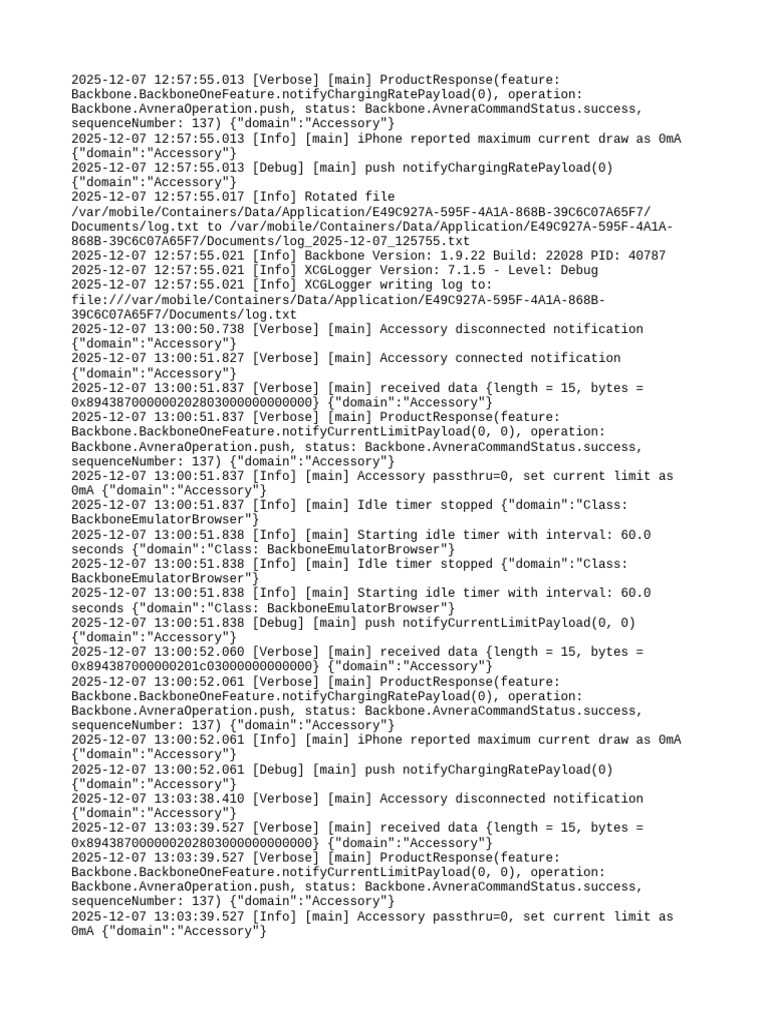 Backbone Accessory Log Analysis | PDF | Computer Hardware | Computing