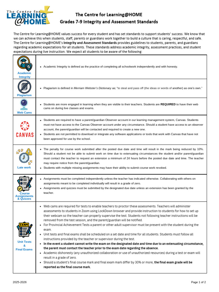 Grade 7-9 Academic Integrity Policy-1 | PDF | Artificial Intelligence ...