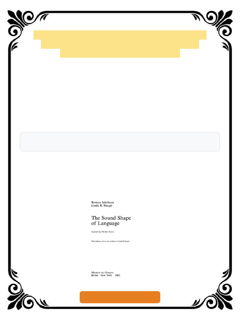 The Sound Shape of Language 3rd ed., with a new preface Edition
