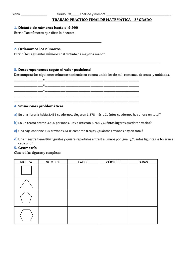 TP Final Matematica 3ero | PDF
