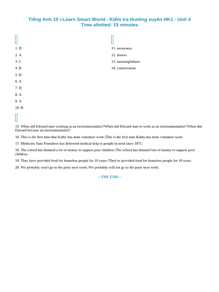Answer Key | PDF