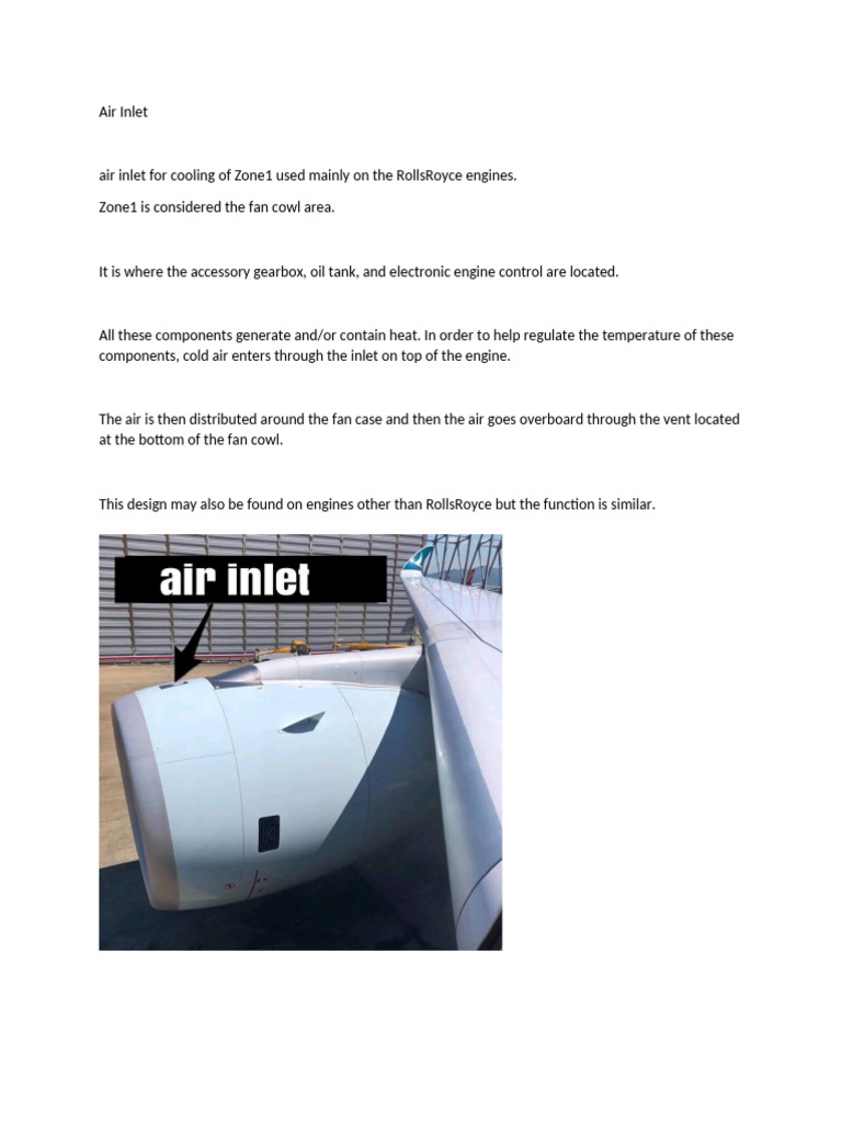Air Inlet Engine | PDF