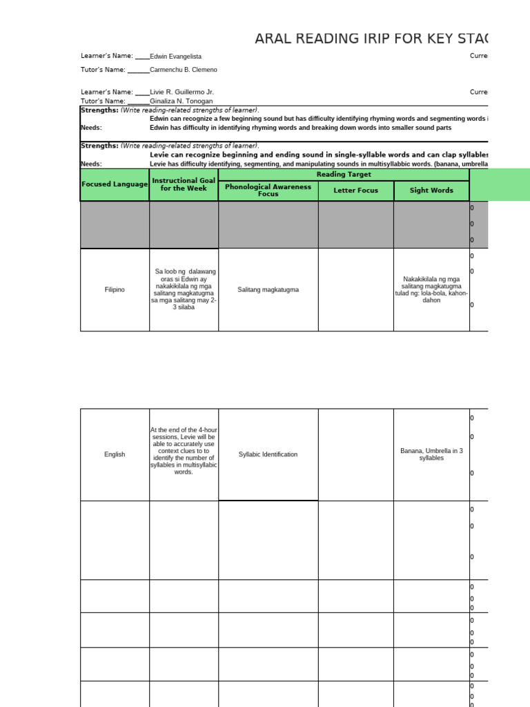 SDO-AGSUR-IRIP | PDF | Word | Fluency