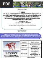 Diapositivas Tesis Plan Curricular y Competencias Investigativas Jose Lopez Vega