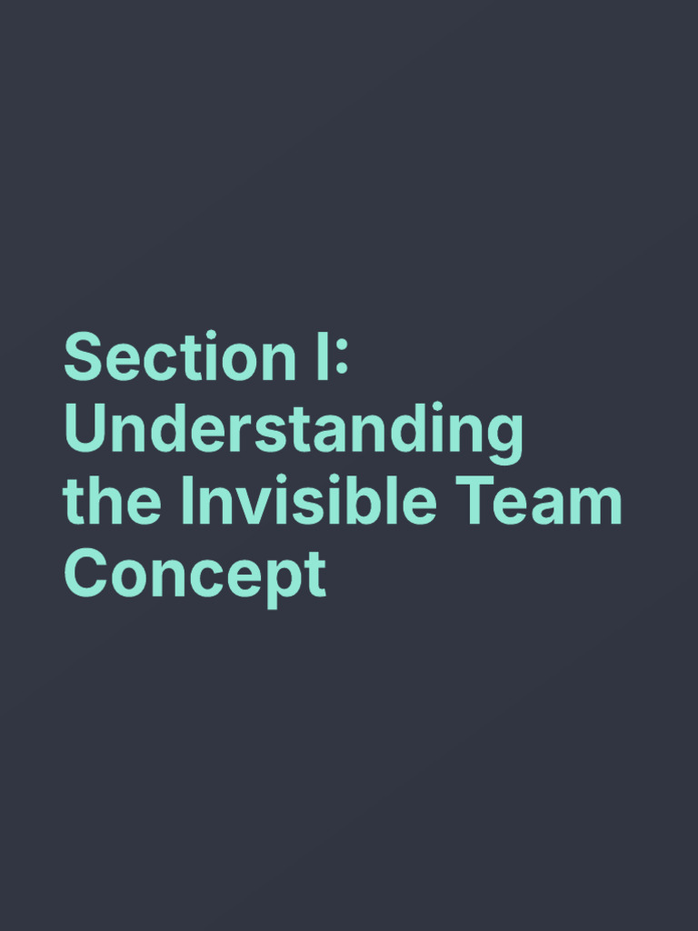 Build Your Invisible Team for Success | PDF | Artificial Intelligence ...