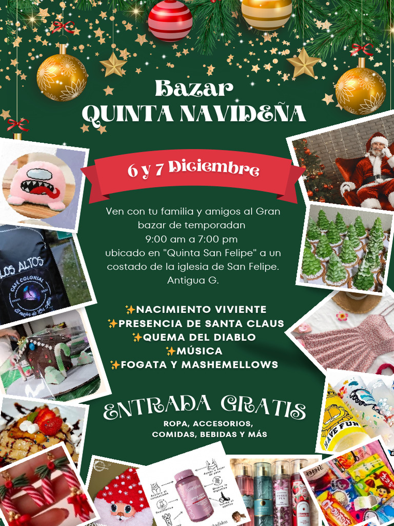 Póster Bazar Navideño Moderno Verde - 251203 - 152746 | PDF