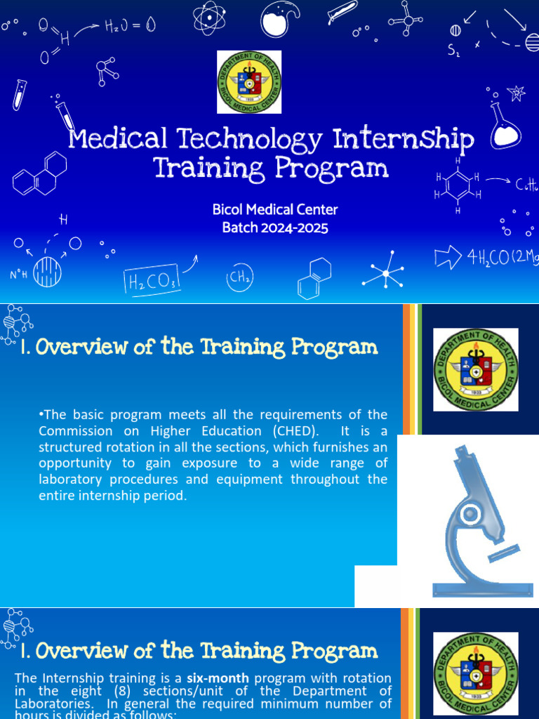 Medical Technology Internship Guide 2024-2025 | PDF | Hygiene ...