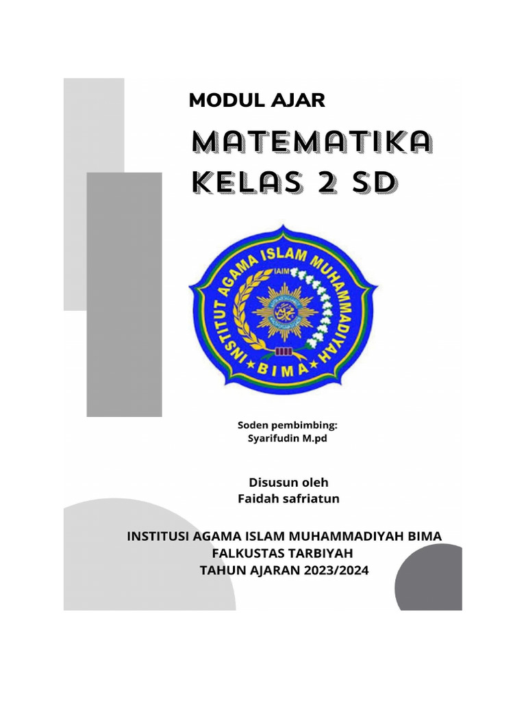 Modul Ajar Matematika Kelas 2 SD | PDF