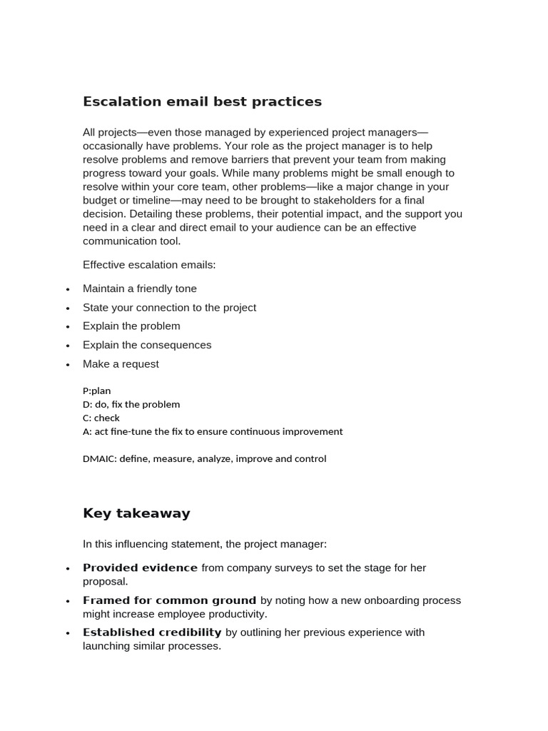 Best Practices for Escalation Emails | PDF | Scatter Plot | Chart