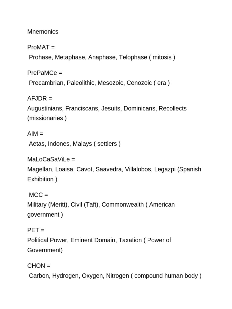 Effective Mnemonics for Learning Concepts | PDF