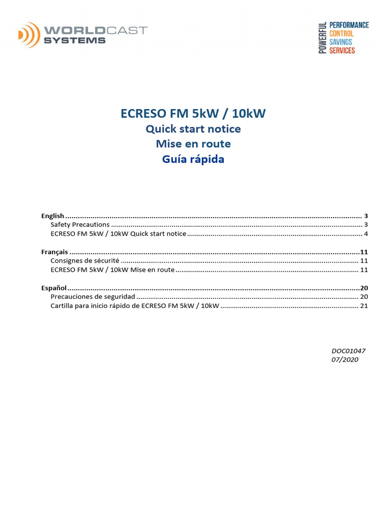 ECRESO FM 5kW/10kW Quick Start Guide | PDF | Menu (Computing) | World ...