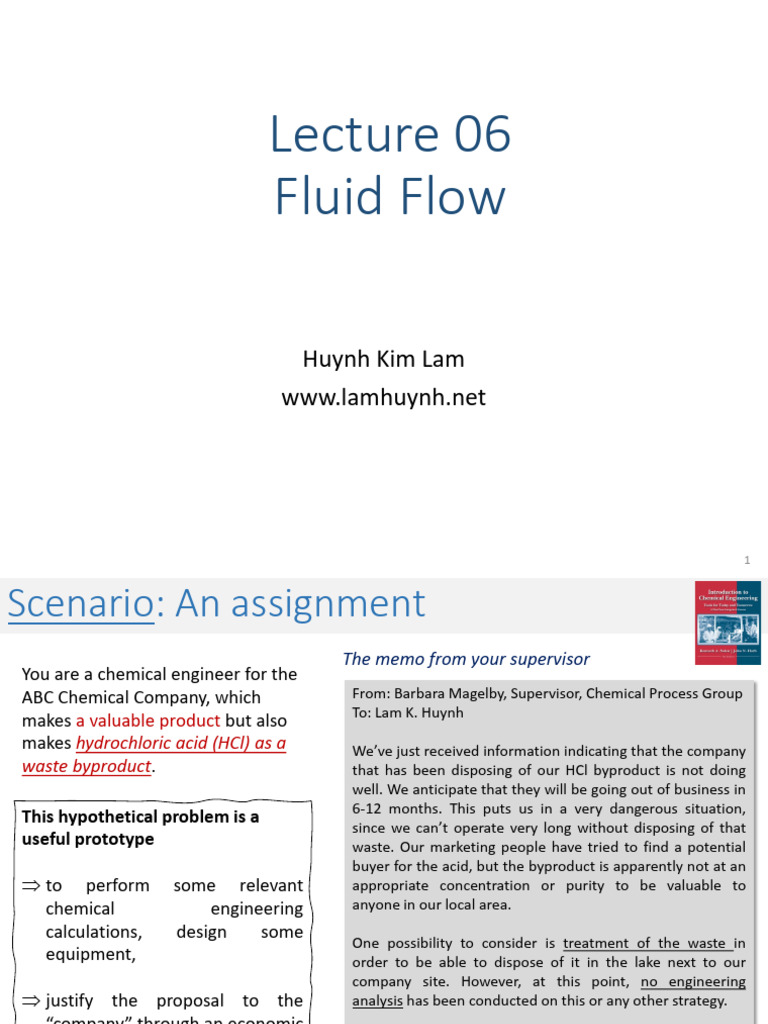 Lecture 06 - Fluid Flow | PDF | Pressure | Fluid Dynamics