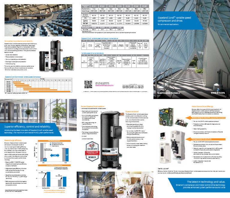 Copeland Scroll Variable Speed Compressors Drives for Commercial Hvac ...