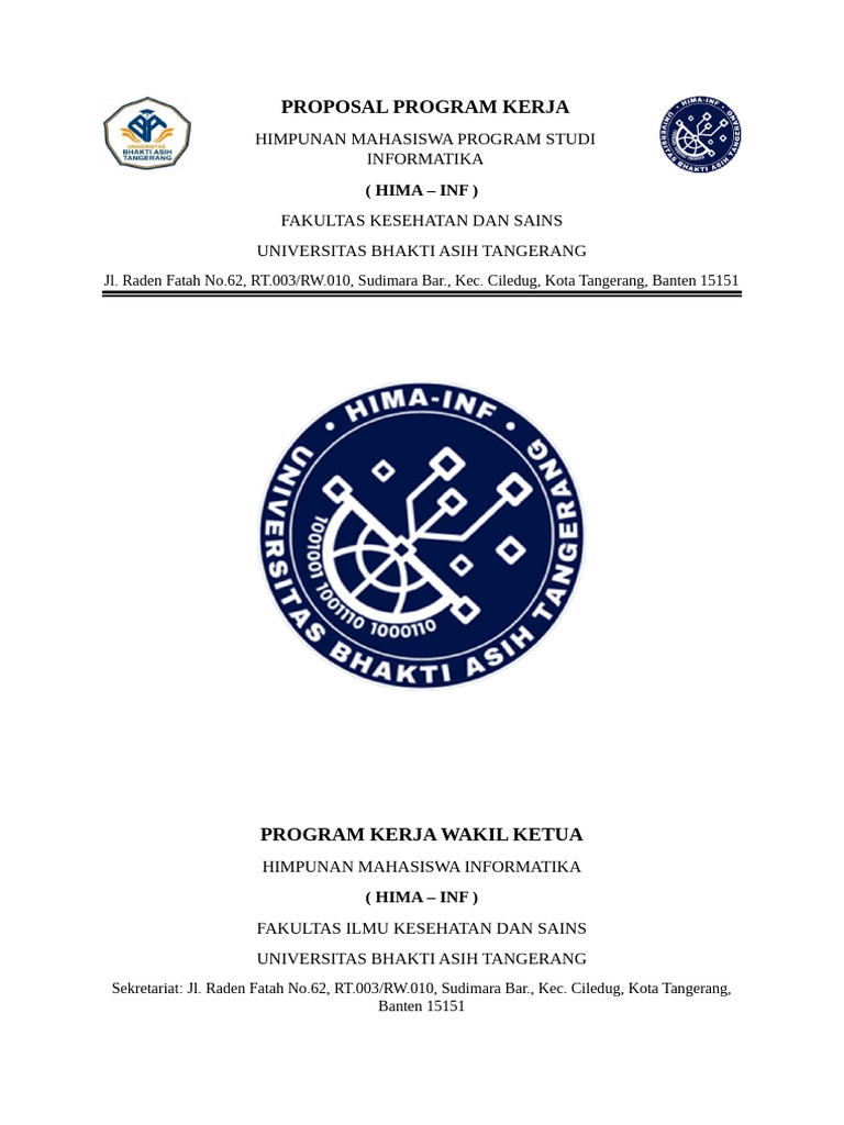 Proposal Program Kerja Wakil | PDF