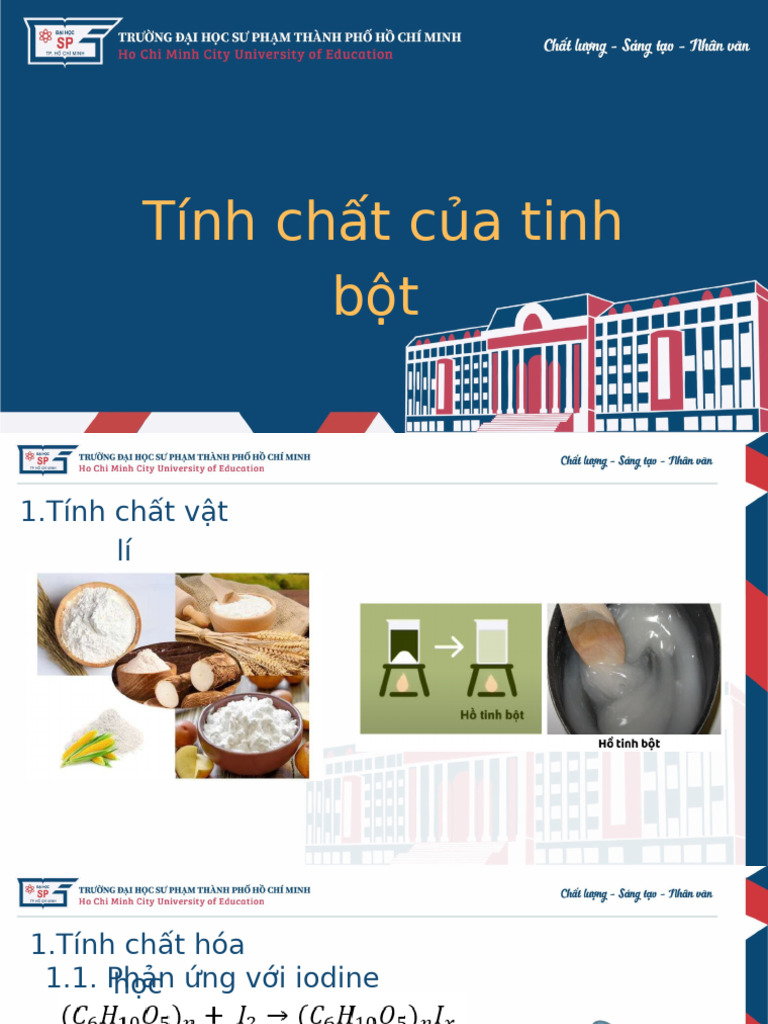 Tính chất của tinh bột, cellulose và silicon | PDF