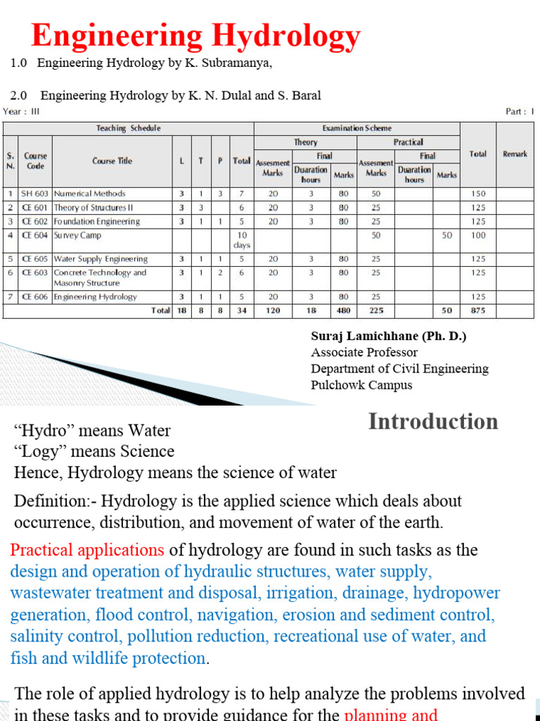 Overview of Engineering Hydrology | PDF | Hydrology | Drainage Basin