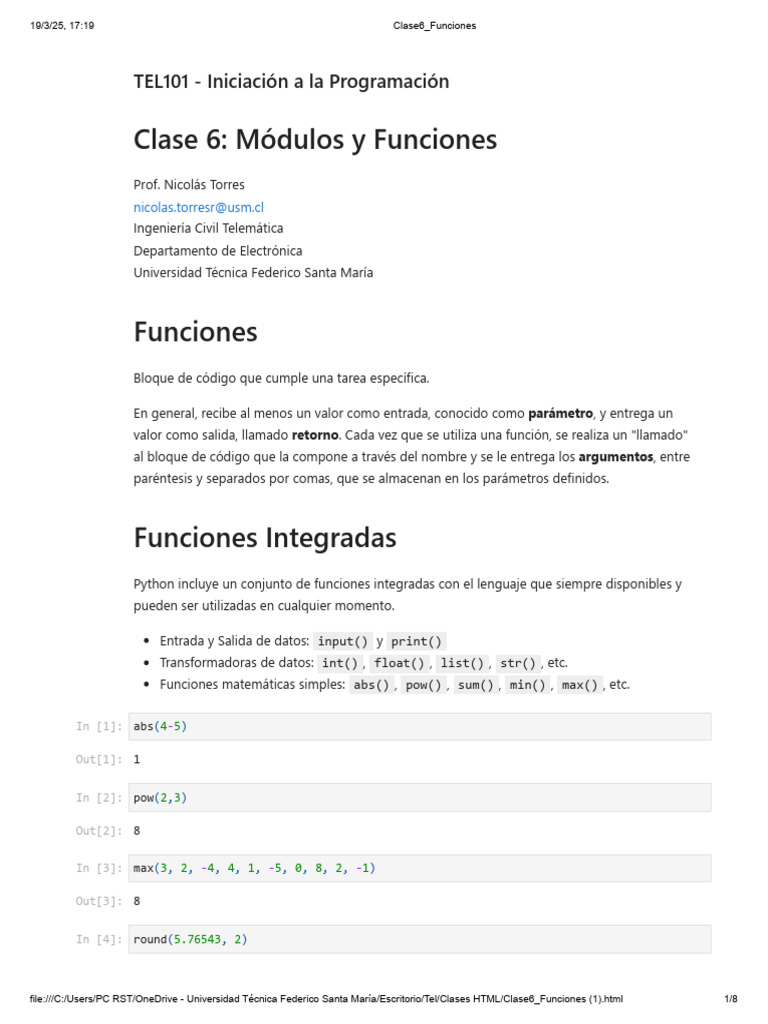 Funciones y Módulos en Python | PDF | Python (lenguaje de programación ...