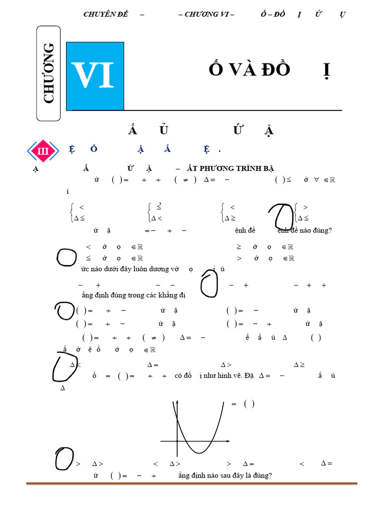 006.17.2 Toan 10 b17 c6 Dau Tam Thuc Bac Hai Trac Nghiem De294 | PDF