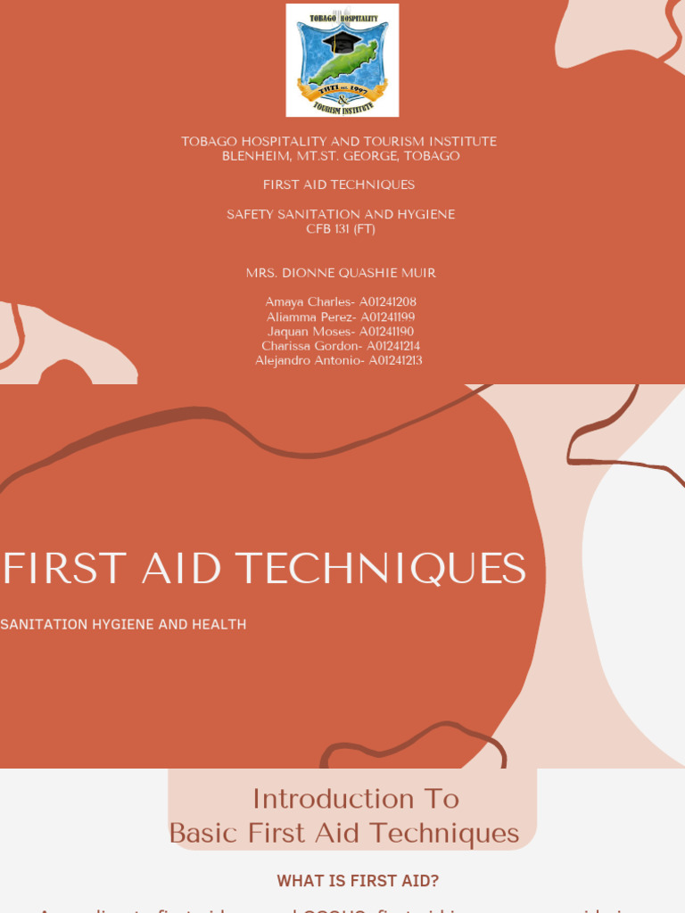 First Aid Techniques and Safety Tips | PDF | Burn | First Aid