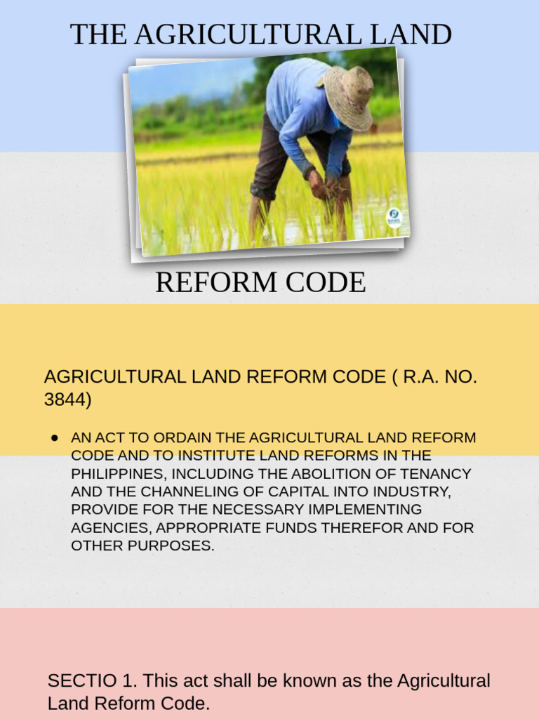Agricultural Land Reform Code Overview | PDF | Leasehold Estate | Lease