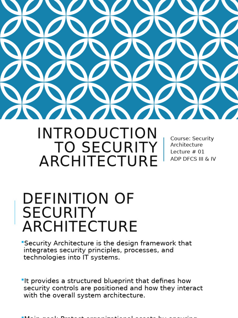Security Architecture Overview and Importance | PDF | Information ...