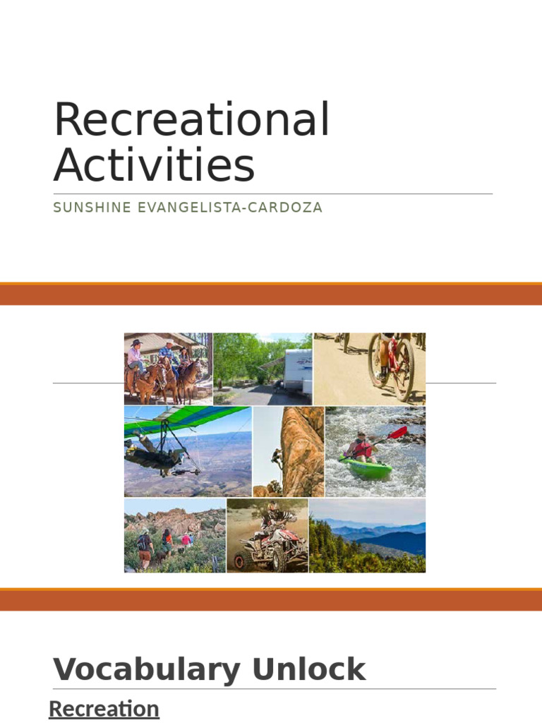 Understanding Recreational Activities | PDF | Recreation | Psychology
