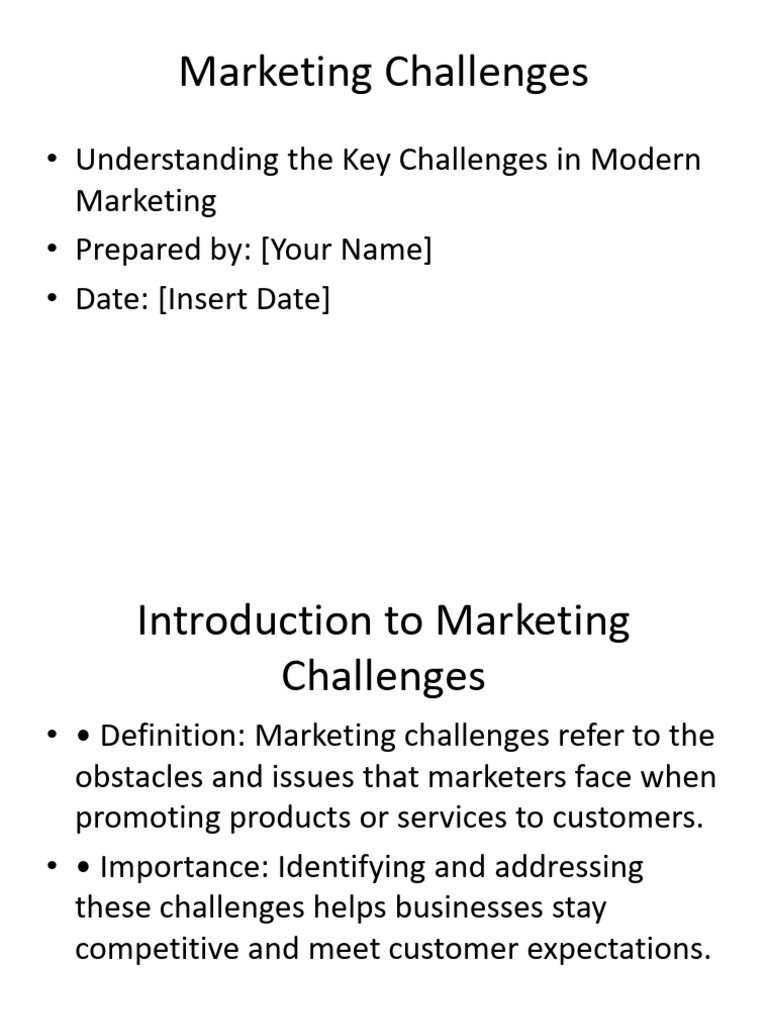 Key Marketing Challenges Today | PDF | Marketing | Brand