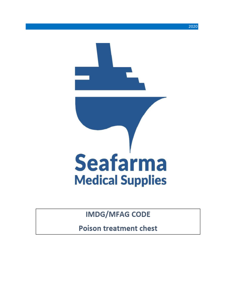 IMDG/MFAG Poison Treatment Chest Guide | PDF | Intravenous Therapy ...