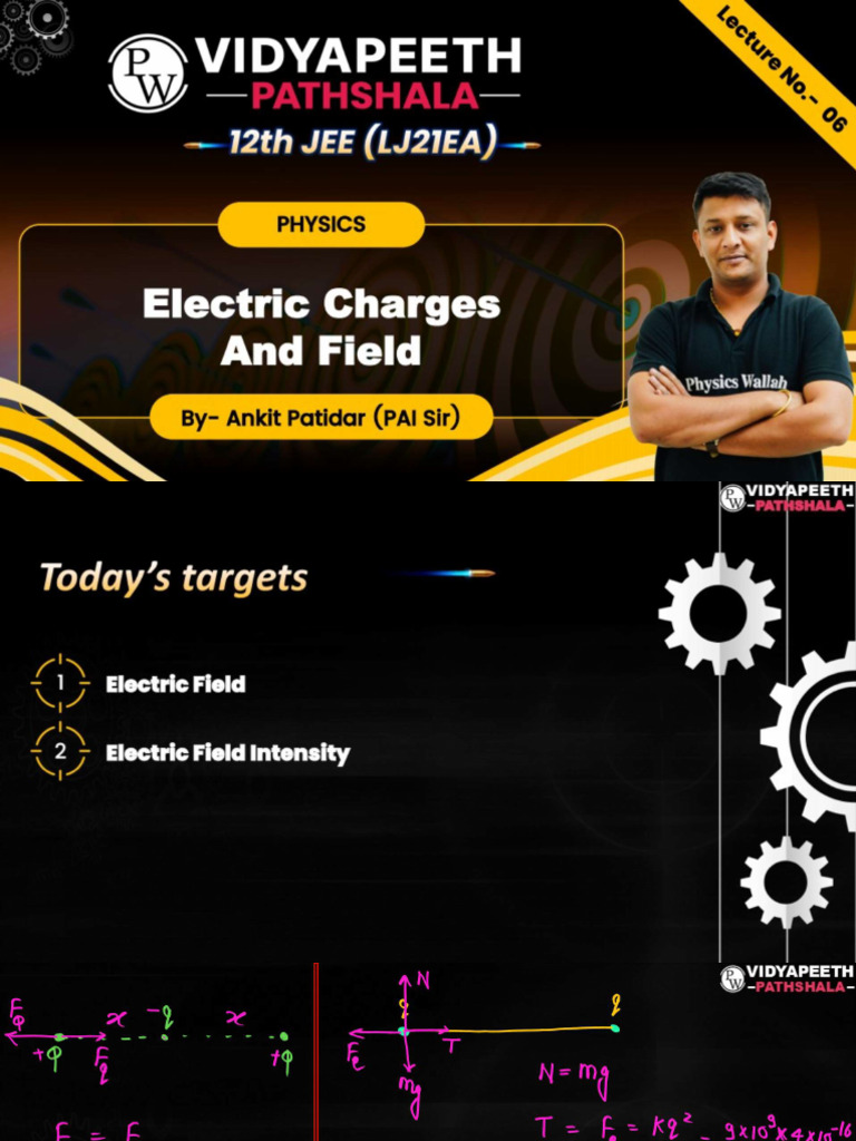 Electric Charges and Field - 06 - Class Notes - Pathshala 12th JEE 2025 ...