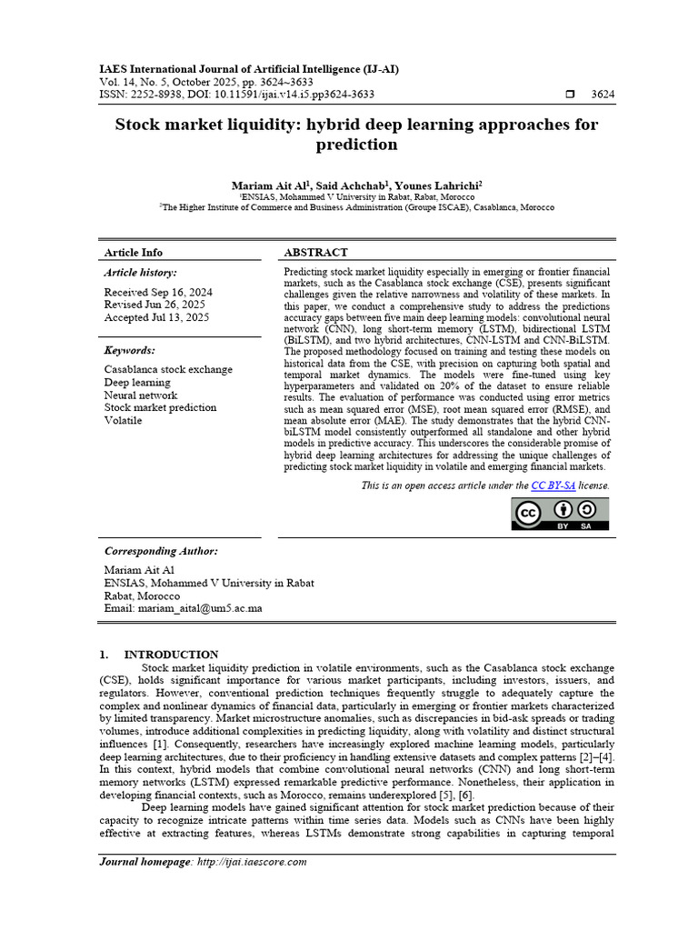 Hybrid Deep Learning for Stock Liquidity Prediction | PDF | Applied ...