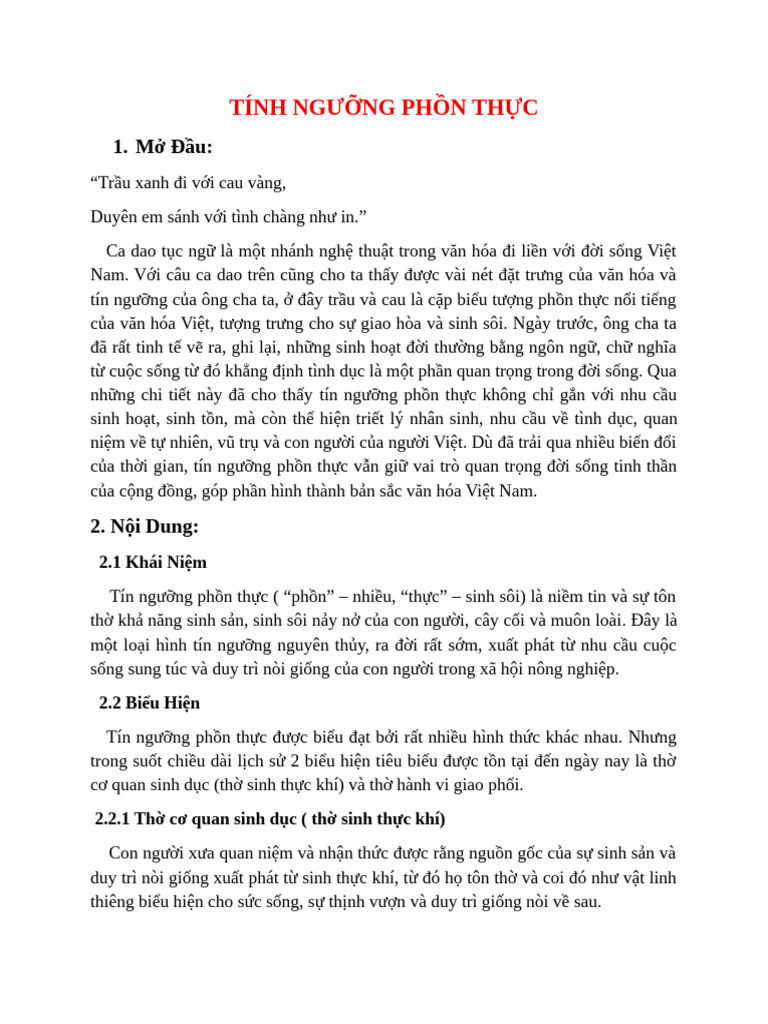 Tính Ngư NG PH N TH C | PDF