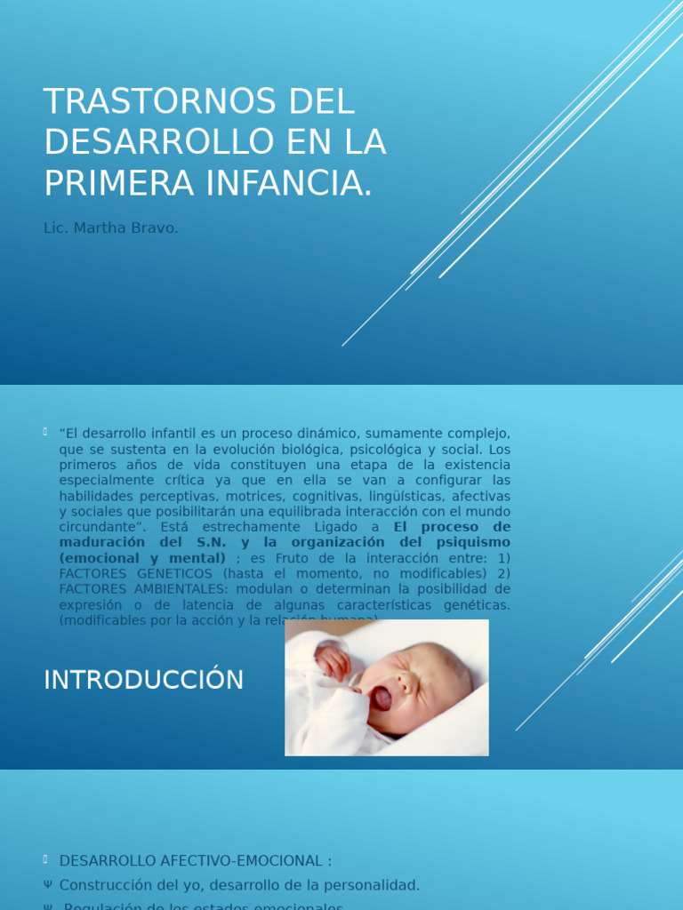 Trastornos del Desarrollo Infantil | PDF | Las emociones | Desarrollo ...
