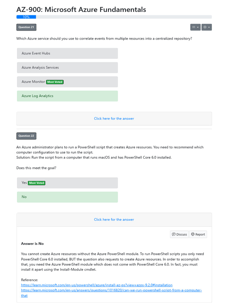 AZ-900 Microsoft Azure Exam Questions | PDF | Microsoft Azure | Databases