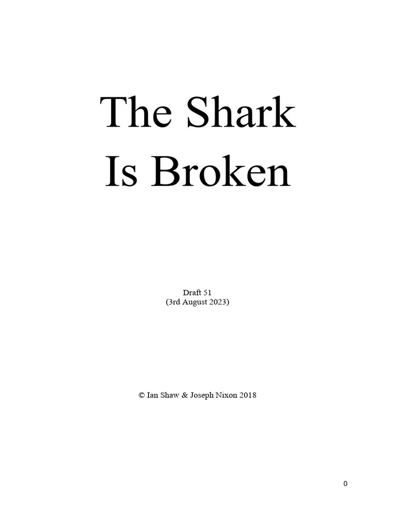 The Shark Is Broken: A Scene Script | PDF