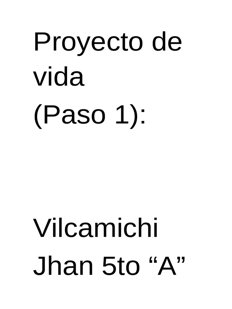 DPCC Proyecto de Vida 1 | PDF | Conceptos psicologicos | Ciencias del ...