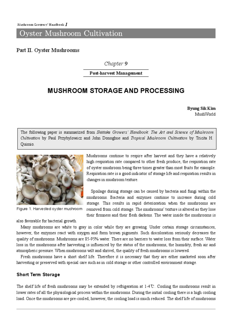 Mushroom Storage and Preservation Methods | PDF | Pickling | Food ...