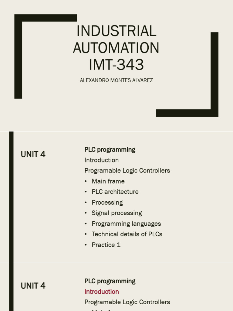 PLC Programming and Automation Overview | PDF | Programmable Logic ...